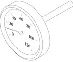Ersatzteil 8738203232 Thermometer D63mm 0-120grdc Von Bosch - 8738203232
