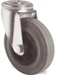 Tecwerk Lenkrolle D.80mm Trgf.70kg R&uuml;ckenloch Pp Rollenlager Vg Grau Tecwerk