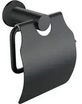 Toilettenpapierrollenhalter Mit Deckel Schwarz Matt - Aloni