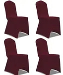 Vidaxl Stretch Chair Cover 4 Pcs Bordeaux
