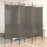 6-tlg. Paravent Anthrazit 240x220 Cm Stoff Vidaxl