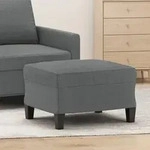 Vidaxl Footstool Dark Grey 60x50x41 Cm Fabric