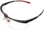 Schutzbrille Adaptec En 166-1ft B&uuml;gel Schwarz/rot, Scheibe Klar