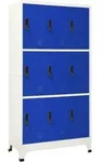 Schlie&szlig;fachschrank Grau Und Blau 90x45x180 Cm Stahl - Vidaxl