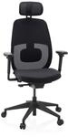 Ergonomischer B&uuml;rostuhl Skandis Pro Mit Kopfst&uuml;tze Schwarz / Gestell Schwarz Hjh