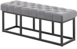 Clp - Sitzbank Amun Stoff Schwarz Dunkelgrau 120 Cm