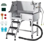 Vevor Hundewaschstation Aus Edelstahl, 870x488x1025 Mm Tierpflegewanne Mit
