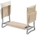 Relaxdays Kniebank Gartenarbeit, Klappbar, Gepolstert, Mit Taschen, 2-in-1...