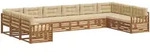 Sofagarnituren 5 Pcs Natur Und Beige Massivholz Akazie Vidaxl