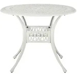 Outdoor Bistrotisch Ancona 90 Cm 90 Cm Metall Cremewei&szlig;