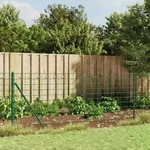Maschendrahtzaun Mit Bodenh&uuml;lsen Gr&uuml;n 1,1x10 M Vidaxl