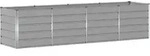 Pflanzk&uuml;bel Hellgrau 320 X 80 X 75 Cm Stahl Vidaxl