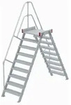 Euroline 512 &Uuml;berstieg 60&deg; 800mm Stufenbreite 2x9 Stufen Alu Gerieft