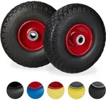 4 X Sackkarrenrad, Pannensichere Vollgummireifen, 3.00-4' Stahlfelge, 20mm...