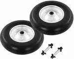 Vidaxl - Schubkarrenr&auml;der 2 Stk. Mit Achsen Massives Pu 4,00 - 8 390 Mm