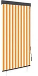 Au&szlig;enrollo 100 X 250 Cm Wei&szlig; Und Orange Vidaxl