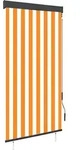 Au&szlig;enrollo 80 X 250 Cm Wei&szlig; Und Orange Vidaxl