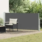 Vidaxl Retractable Side Awning Anthracite 500 X 117 Cm Polyester