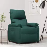 Relaxsessel Dunkelgr&uuml;n Stoff Vidaxl