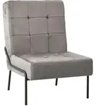 Relaxstuhl 65x79x87 Cm Hellgrau Samt Vidaxl