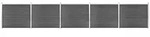 Zaunelement Set Wpc 872x146 Cm Schwarz Vidaxl
