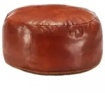 Vidaxl Pouffe Tan 60x30 Cm Genuine Goat Leather