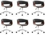 Drehbare Esszimmerst&uuml;hle 6 Stk. Grau Stoff Vidaxl