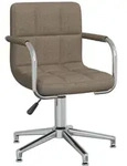 Vidaxl - Esszimmerstuhl Drehbar Taupe Stoff