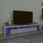 Tv-schrank Mit Led-leuchten Betongrau 230x36,5x40 Cm - Vidaxl