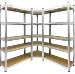 Regalsystem 3er Set, 2 Lagerregale 180x90x40 Cm Mit Eckregal 180x70x40 Cm, Verzinkt