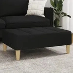 Fu&szlig;hocker Schwarz 77x55x31 Cm Stoff Vidaxl