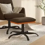 Fu&szlig;hocker Braun 60x60x36 Cm Stoff Und Kunstleder Vidaxl