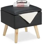 Sitzhocker Mit Stauraum, Aus Kunstleder, Hxbxt: 40 X 40 X 40 Cm, Mit Deckel,