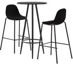 3-tlg. Bar-set Stoff Schwarz Vidaxl