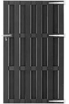 Gartentor Wpc 100x180 Cm Grau Vidaxl