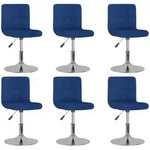 Esszimmerst&uuml;hle 6 Stk. Drehbar Blau Stoff Vidaxl