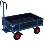 Variofit Handpritschenwagen Mit Bordwand Luftbereifung 985 X 680 Mm Traglast 700 Kg