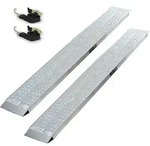 Baumarktplus - Trutzholm 2 X Auffahrrampen 200 X 28 Cm 540 Kg Alu Gelocht Starr Grau