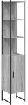 Badschrank Grau Sonoma 33x33x185,5 Cm Holzwerkstoff - Vidaxl
