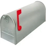 Salone Srl - Briefkasten Serie America Silberfarbe L17xt48xh22 Cm