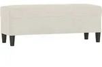 Sitzbank Creme 100x35x41 Cm Samt Vidaxl