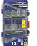 Box Mit 12 Fr&auml;sern In Verschiedenen Formen, 6-mm-schaft - Tivoly