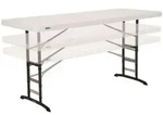 Table Klapptisch Lifetime Wei&szlig; 183 X 91 X 76 Cm Stahl Kunststoff