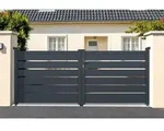 Casanoov - Doppelfl&uuml;geltor 4m Vogel 400 X 120 Cm Aluminium Grau