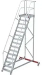 Euroline 513 Wartungsb&uuml;hne 60&deg; 600mm Stufenbreite 15 Stufen Alu Gerieft