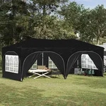 Vidaxl Pop-up Party Tent 575 X 288 X 245 Cm Black Oxford Fabric