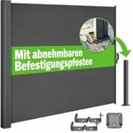 Casaria&reg; Seitenmarkise Nosara 160/180x300 Cm Ausziehbar Blickdicht Wasserabweisend