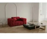 Sessel Designersessel Chantal In Stoff Opera Velvet Rubinrot