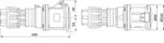 Gewiss Kupplungen Hp - Ip44/ip54 - 3p+n+e 63a 346-415v 50/60hz - Rot - 6h -