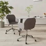 Esszimmerst&uuml;hle 2 Stk. Drehbar Dunkelgrau Stoff Vidaxl